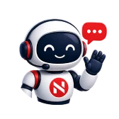 NubikBot, la mascota de Nubik, saludando con la mano levantada